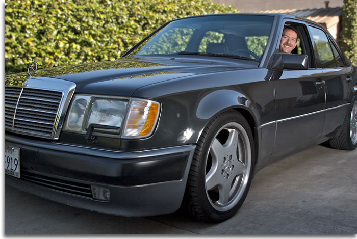 Kurt driving Mercedes at Haik's